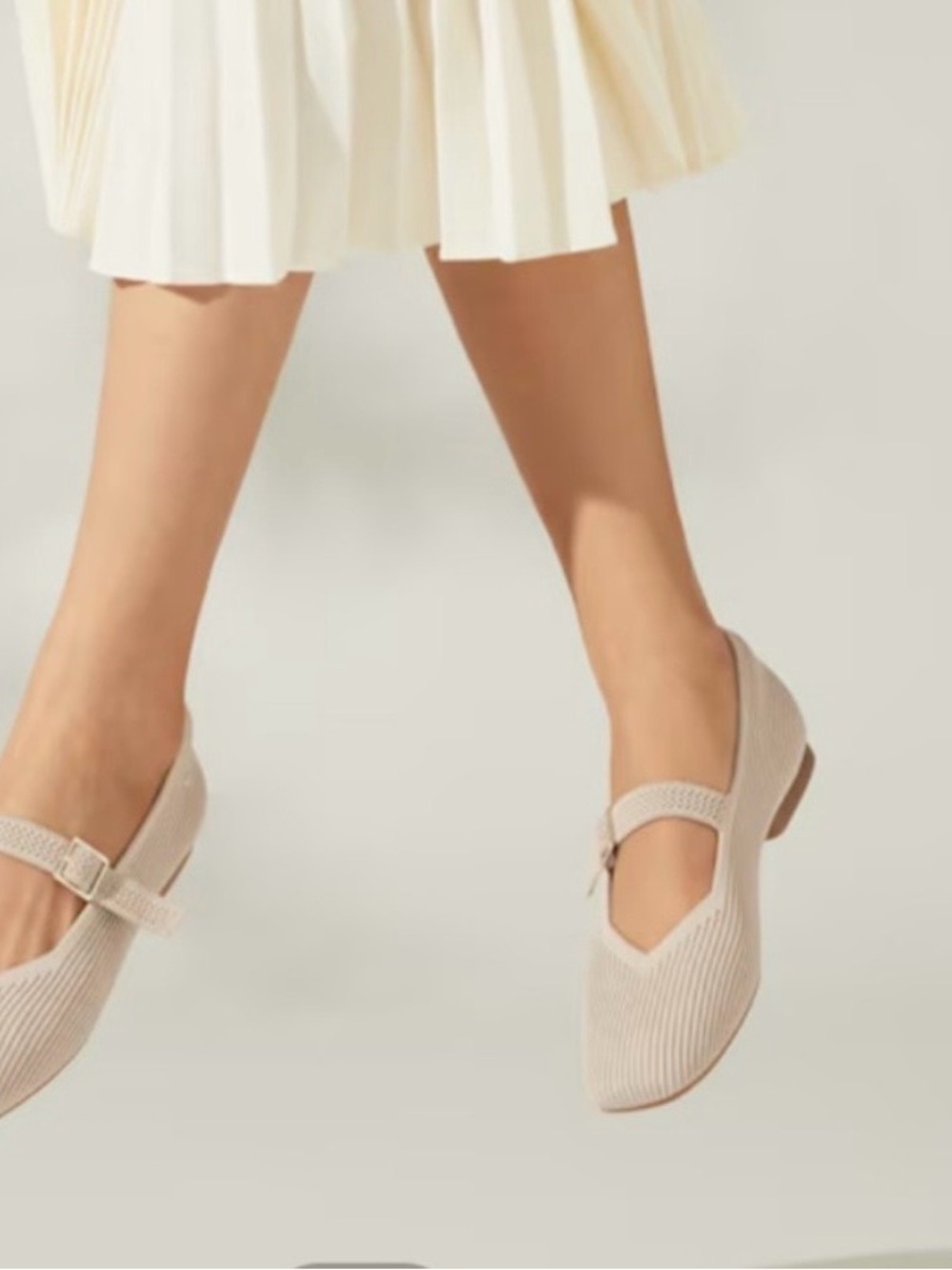 Vivaia Margo Mary Jane Square Toe Flats size 9.5/41EU Almond color - Picture 9 of 9